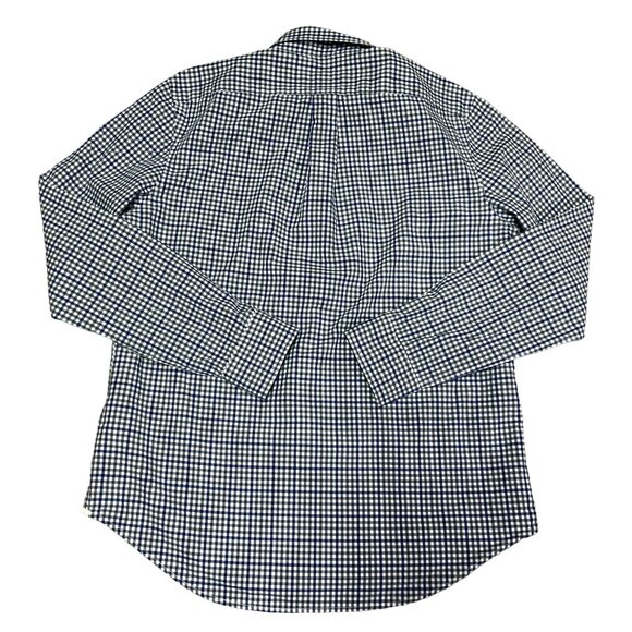 BODEN CHECKERED SHIRT SZ L BLUE WHITE LONG SLEEVE COTTON BUTTON FRONT MENS - Picture 4 of 5